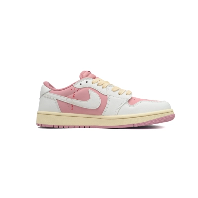 Bstsneaker-Travis Scott x Air Jordan 1 Low OG White Pink  DM7866-600 02