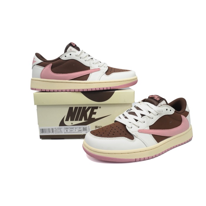  Travis Scott x Air Jordan 1 Low OG SP Dark Pony Pink  DZ4137-206