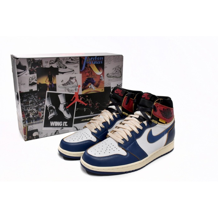  Air Jordan 1 Retro High Union Los Angeles Blue Toe BV1300-146 