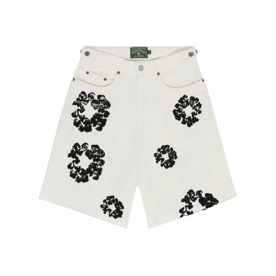 Denim Tears Cotton Wreath Jean Shorts - White