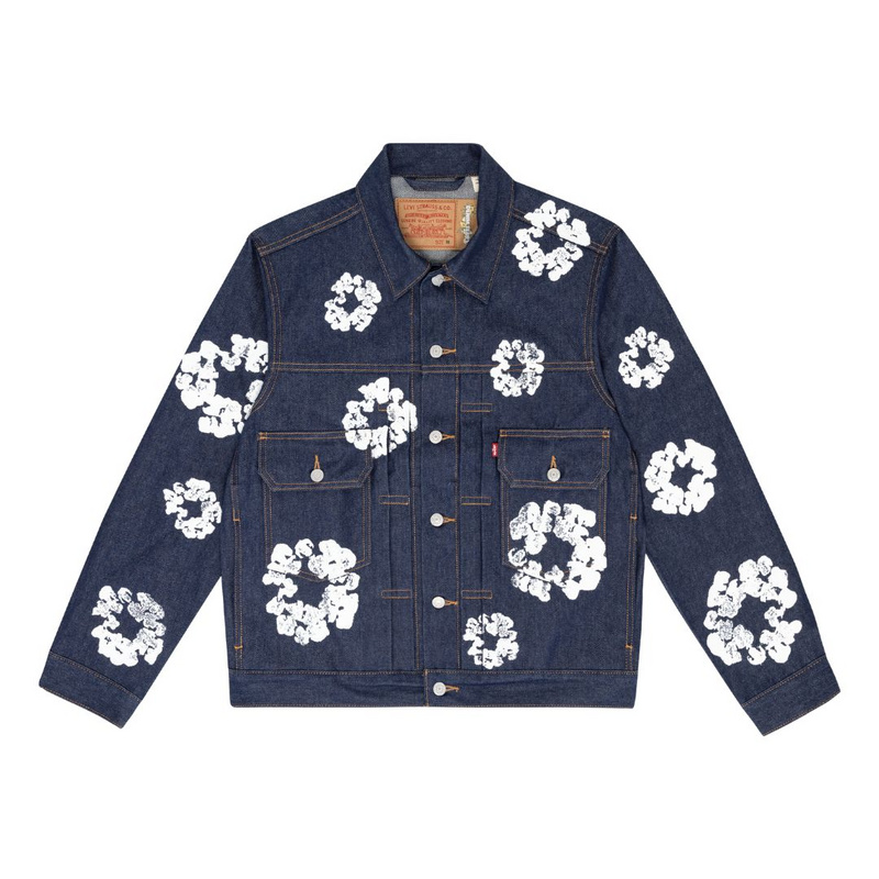 Bstsneaker-Denim Tears Type - 2 All Over Wreath Raw Jacket