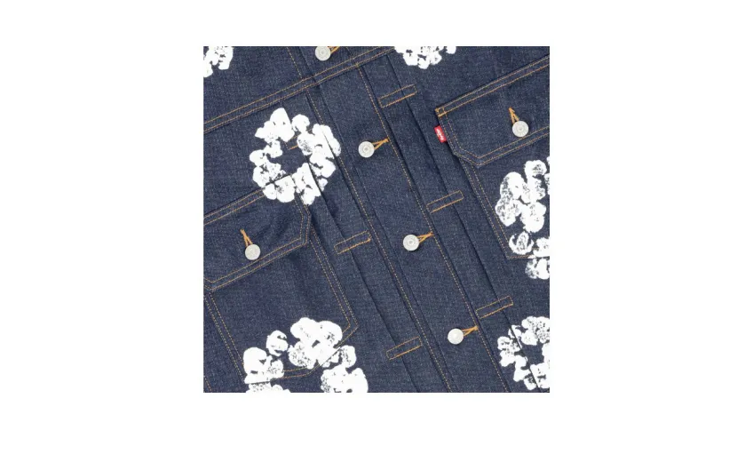 Bstsneaker-Denim Tears Type - 2 All Over Wreath Raw Jacket