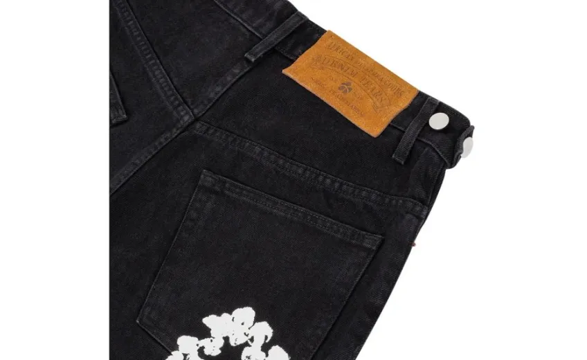 Bstsneaker-Denim Tears Cotton Wreath Jean Shorts - Black