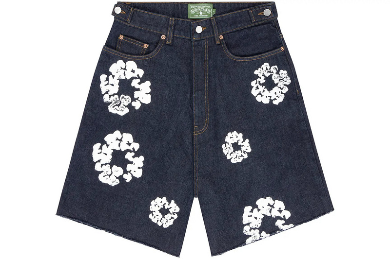 Bstsneaker-Denim Tears Cotton Wreath Jean Shorts - Selvedge
