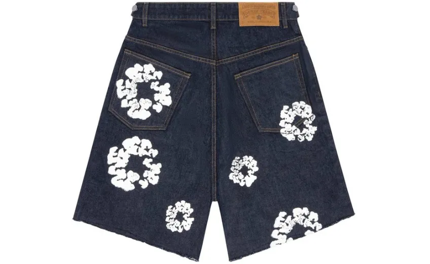 Bstsneaker-Denim Tears Cotton Wreath Jean Shorts - Selvedge