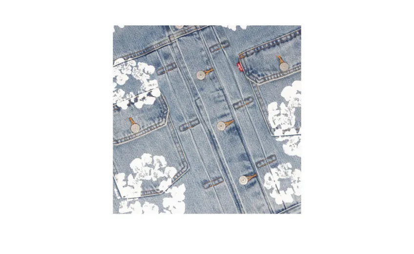 Bstsneaker-Denim Tears Type - 2 All Over Wreath Light Wash Jacket