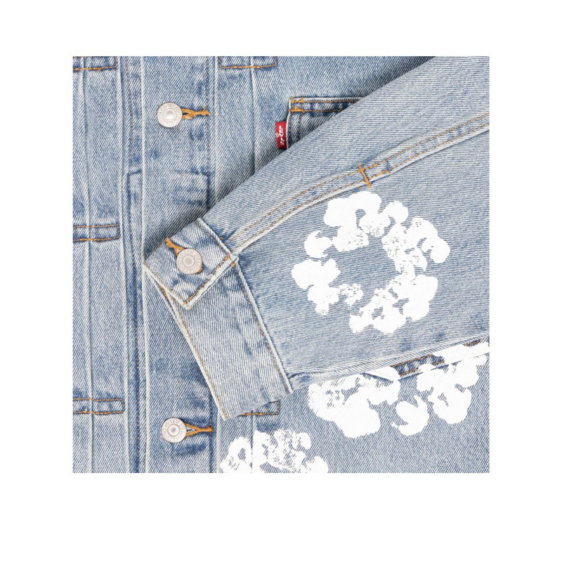 Bstsneaker-Denim Tears Type - 2 All Over Wreath Light Wash Jacket