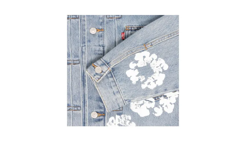 Bstsneaker-Denim Tears Type - 2 All Over Wreath Light Wash Jacket