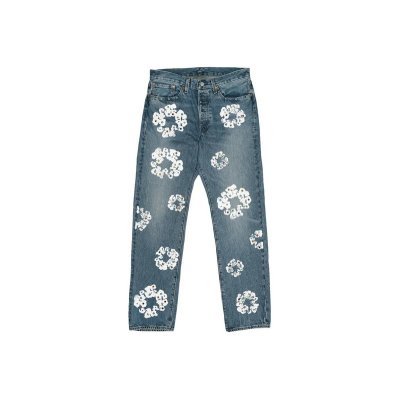 Denim Tears x Levi's 501 Cotton Rhinestone Wreath Jeans - Indigo