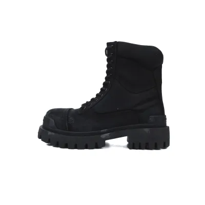 Balenciaga Strike 2MM Lace-up Boots in Black 694060-W2H11-1000 01