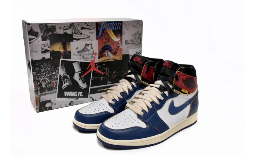 Bstsneaker- Air Jordan 1 Retro High Union Los Angeles Blue Toe BV1300-146 