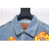 Bstsneaker-DENIM TEARS Washed flame denim jacket BLUE