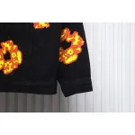DENIM TEARS Washed flame denim jacket BLACK