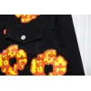 Bstsneaker-DENIM TEARS Washed flame denim jacket BLACK