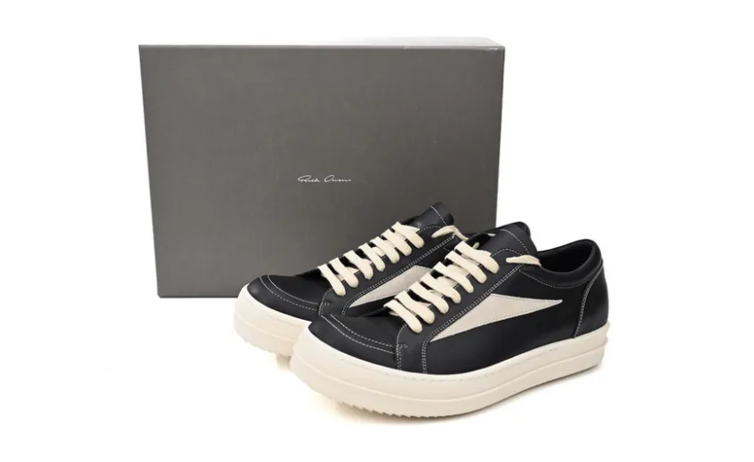 Bstsneaker-RICK OWENS Black And White RU01C4897 LPOLVS-911 (Leather)