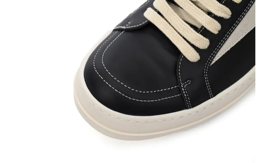 Bstsneaker-RICK OWENS Black And White RU01C4897 LPOLVS-911 (Leather)