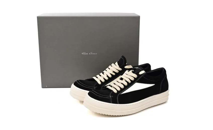 Bstsneaker-RICK OWENS Black And White RU01C4897 LPOLVS-911
