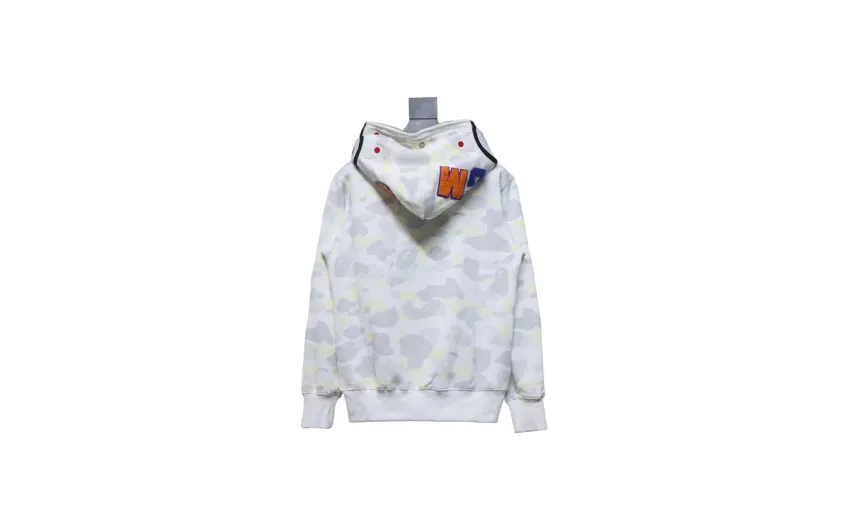 Bstsneaker-BAPE City Camo Shark WGM Full-Zip Hoodie (FW18) White