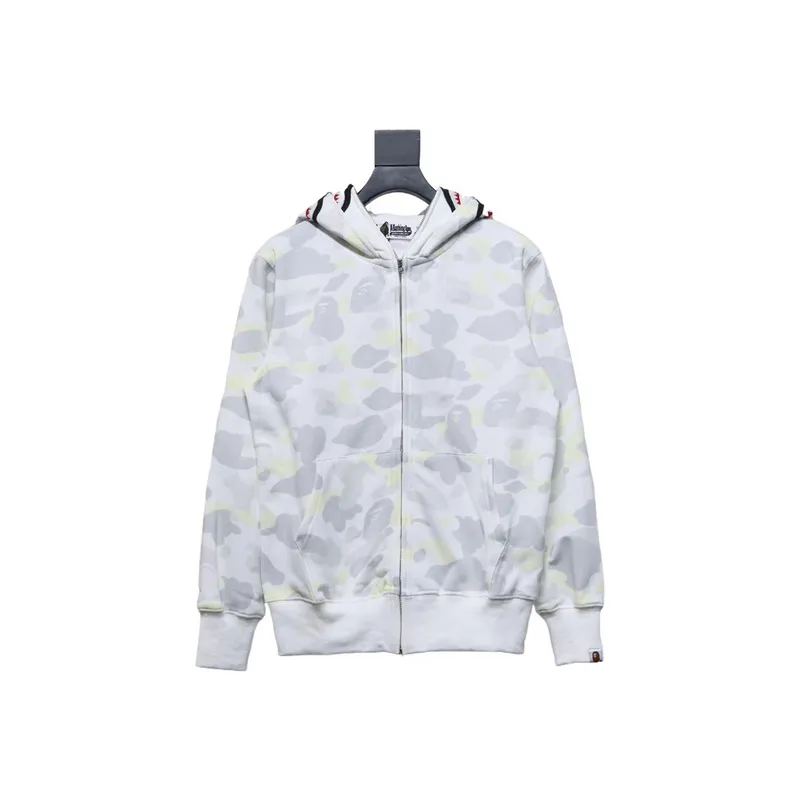 Bstsneaker-BAPE City Camo Shark WGM Full-Zip Hoodie (FW18) White