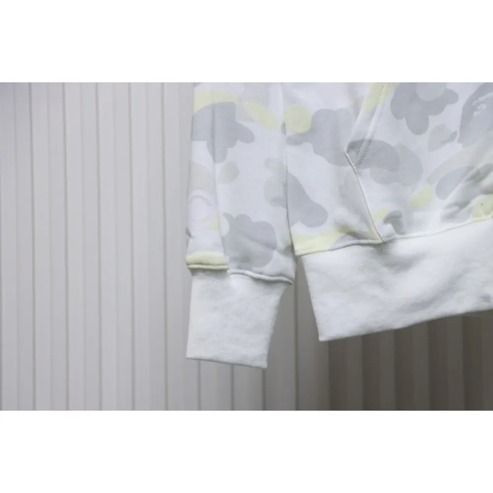 Bstsneaker-BAPE City Camo Shark WGM Full-Zip Hoodie (FW18) White