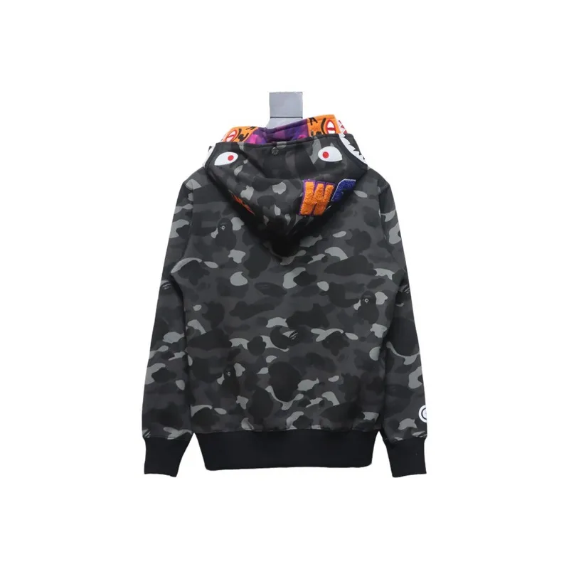 Bstsneaker-BAPE City Camo Shark WGM Full-Zip Hoodie (FW18) Dark Grey