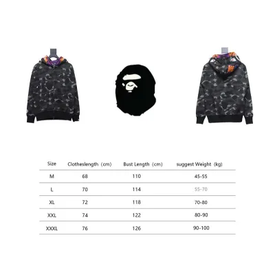 Bstsneaker-BAPE City Camo Shark WGM Full-Zip Hoodie (FW18) Dark Grey 02