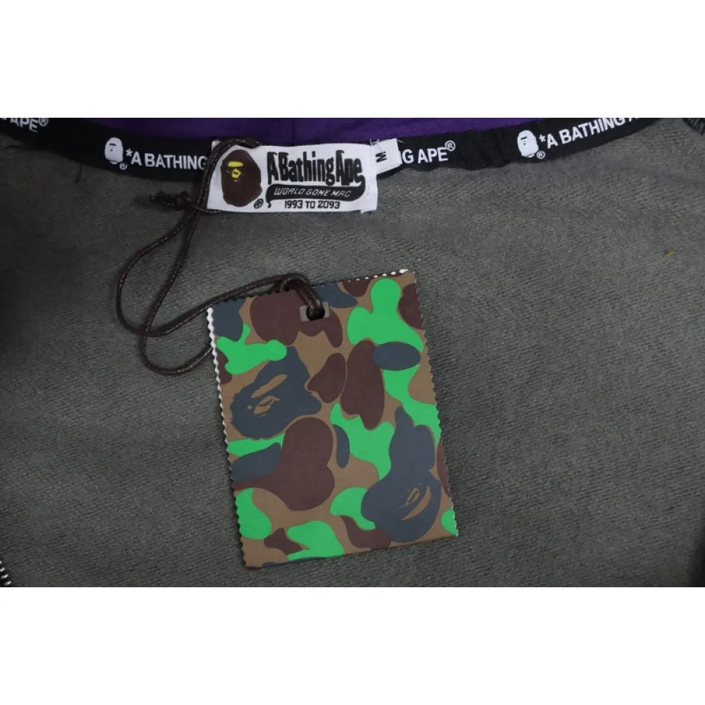 Bstsneaker-BAPE City Camo Shark WGM Full-Zip Hoodie (FW18) Dark Grey
