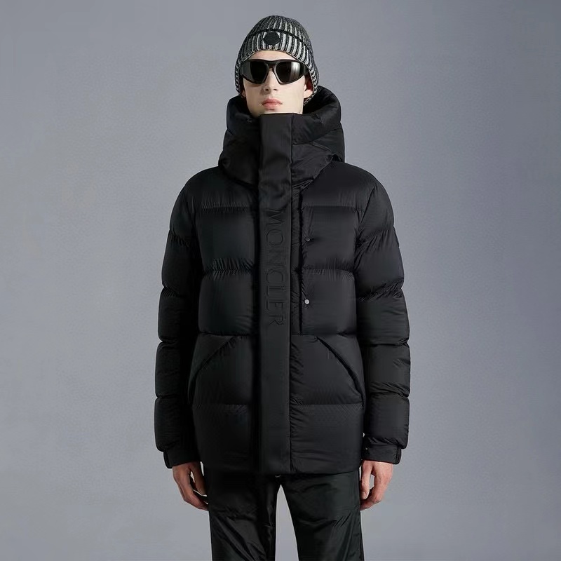 Bstsneaker-Moncler Black Warrior Series Placket LOGO Down Jacket-A