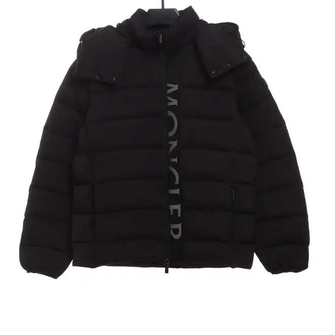 Bstsneaker-Moncler Black Warrior Series Placket LOGO Down Jacket-B