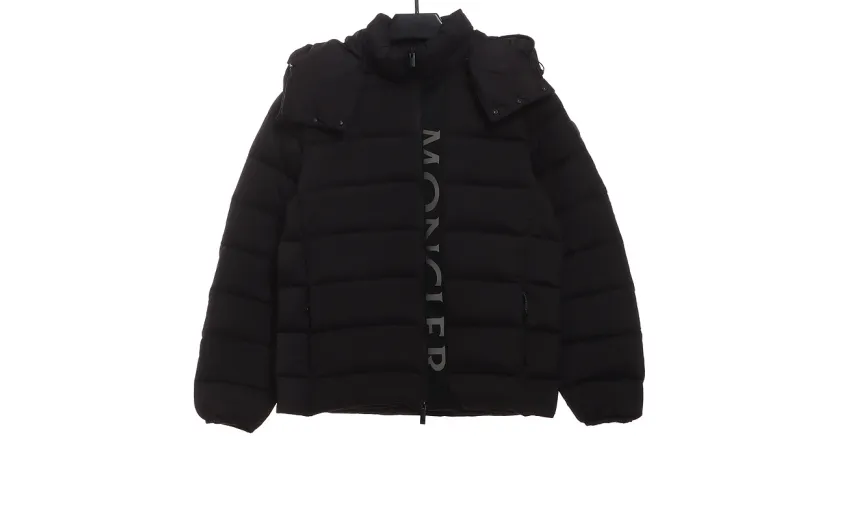 Bstsneaker-Moncler Black Warrior Series Placket LOGO Down Jacket-B