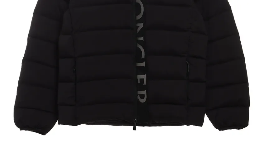 Bstsneaker-Moncler Black Warrior Series Placket LOGO Down Jacket-B