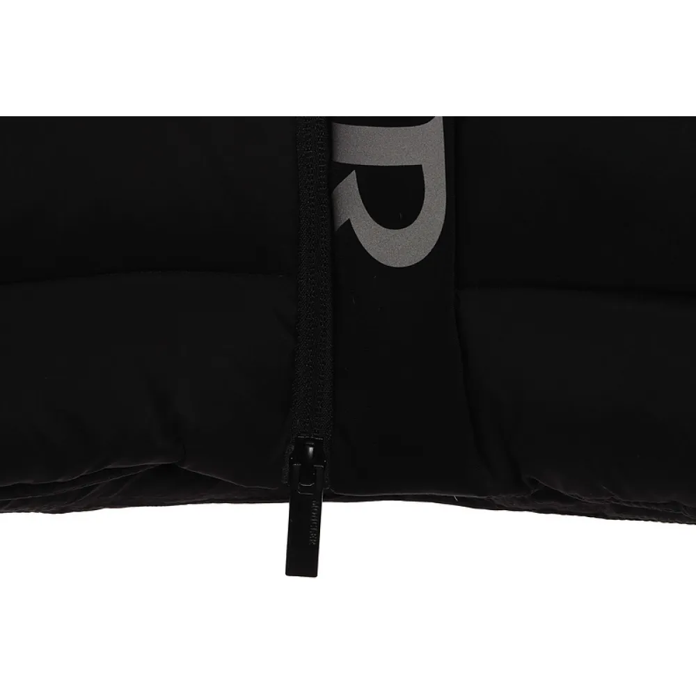 Bstsneaker-Moncler Black Warrior Series Placket LOGO Down Jacket-B