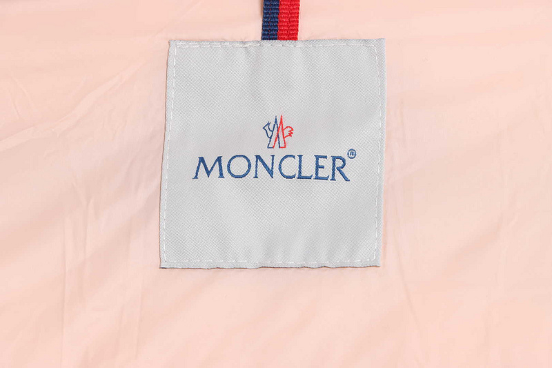Bstsneaker-Moncler oblique zipper down jacket with pink lining
