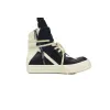 Bstsneaker-RICK OWENS/RO Geobasket Black and White RU02C7894LCGLPO-7511