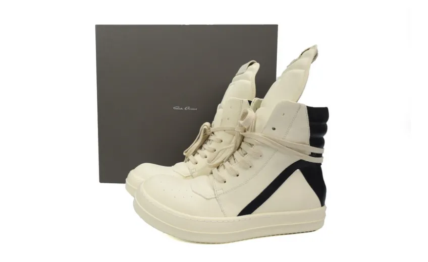 Bstsneaker-Rick Owens Luxor Geobasket High 'Milk Black'