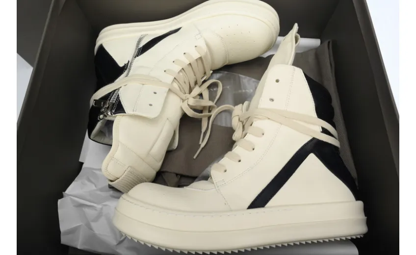 Bstsneaker-Rick Owens Luxor Geobasket High 'Milk Black'