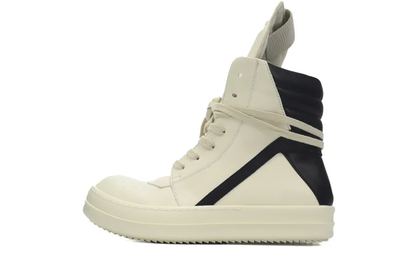 Bstsneaker-Rick Owens Luxor Geobasket High 'Milk Black'