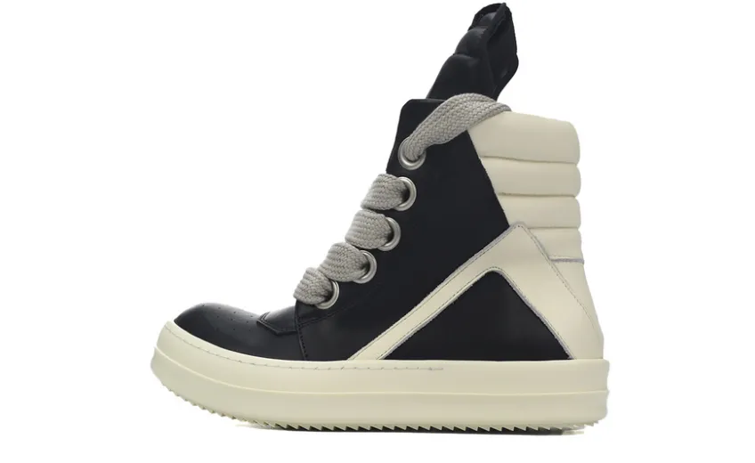 Bstsneaker-Rick Owens GeoBasket Oversized Eylet Black White