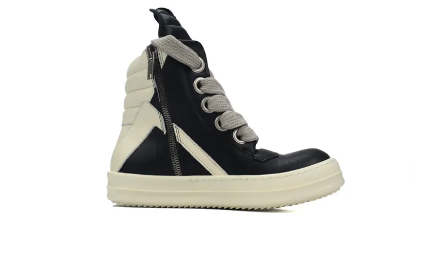 Bstsneaker-Rick Owens GeoBasket Oversized Eylet Black White