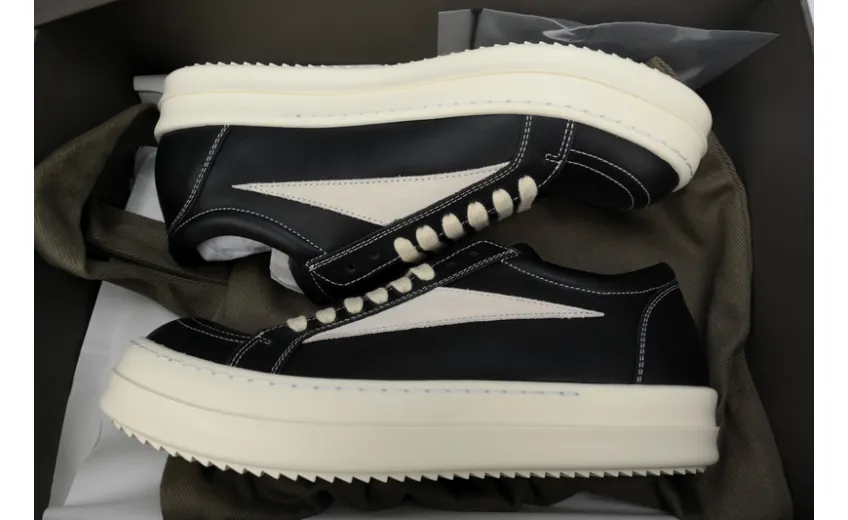 Bstsneaker-Rick Owens Strobe Vintage Low 'Black Milk'