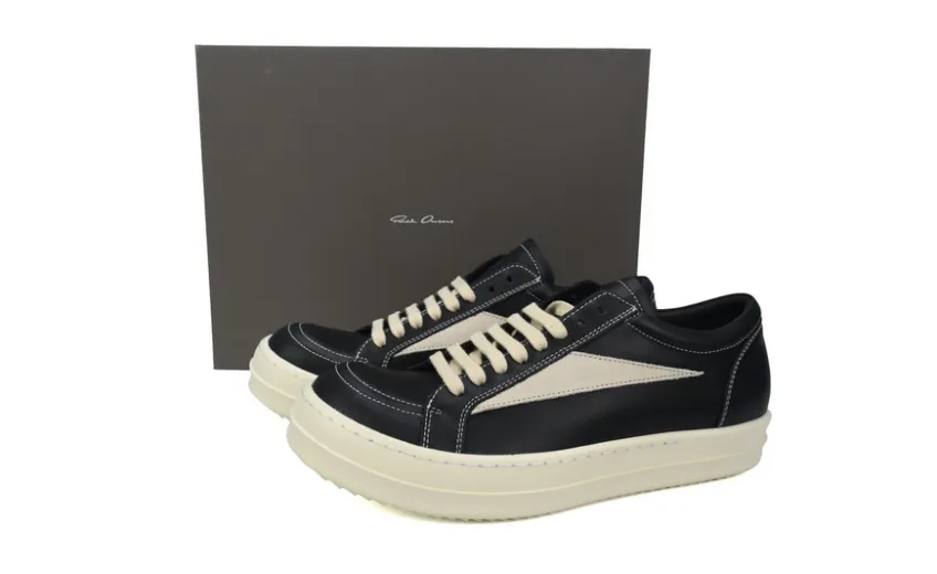 Bstsneaker-Rick Owens Strobe Vintage Low 'Black Milk'