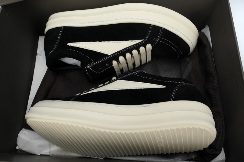 Bstsneaker-Rick Owens Suede Vintage Black Milk White