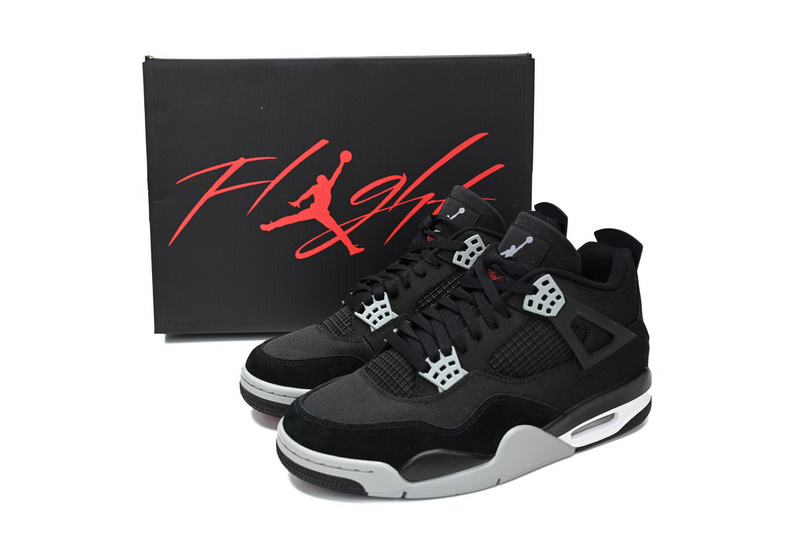 Bstsneaker- Air Jordan 4 Retro Black Canvas DH7138-006