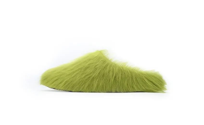 Bstsneaker-Marni Fussbet Sabot calf-hair slippers