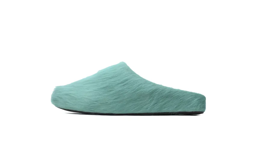 Bstsneaker-Marni Fussbet Sabot calf-hair slippers