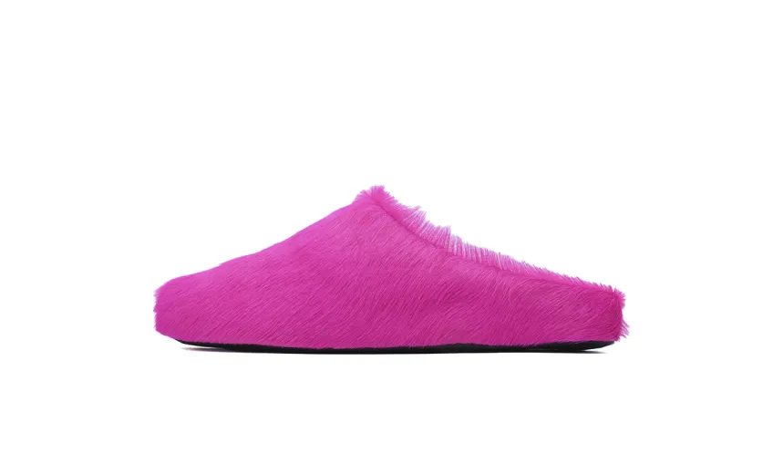 Bstsneaker-Marni Fussbet Sabot calf-hair slippers