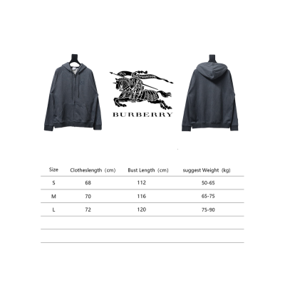 Bstsneaker-Burberry 22FW hooded zip-up hoodie Dark Grey 02