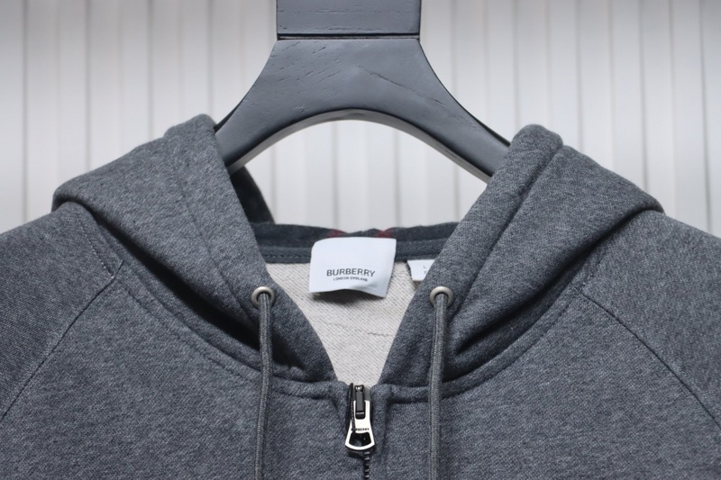 Bstsneaker-Burberry 22FW hooded zip-up hoodie Dark Grey