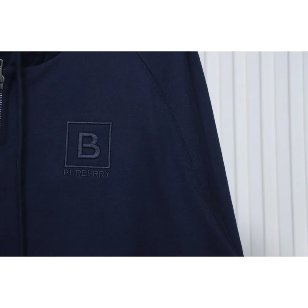 Bstsneaker-Burberry 22FW hooded zip-up hoodie Black-Blue