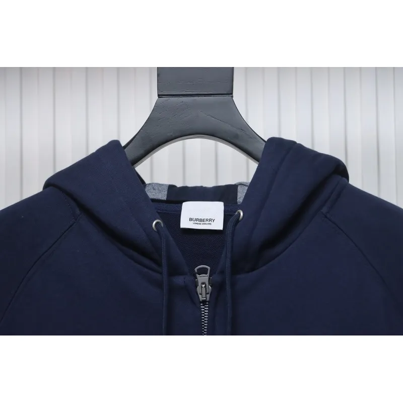 Bstsneaker-Burberry 22FW hooded zip-up hoodie Black-Blue